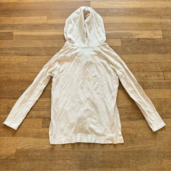 LAmade cream white lattice front hoodie top size extra small XS b16 - Picture 4 of 4